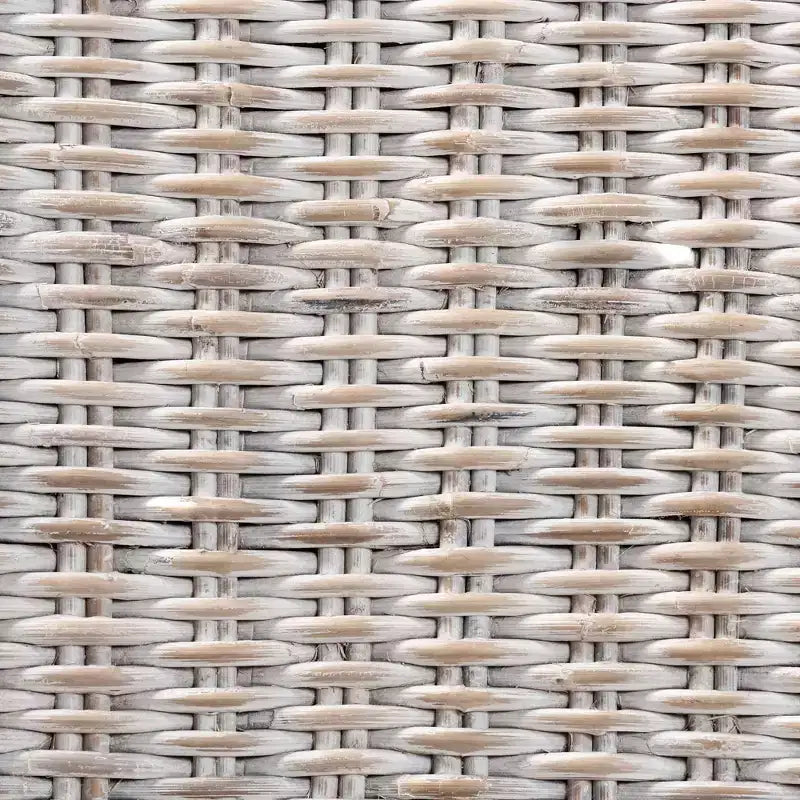 Chaise de salle à manger Trianna en rotin et bois Blanc/Marron - Bali & Pari : Fabriquée en Indonésie, Aucun assemblage requis
