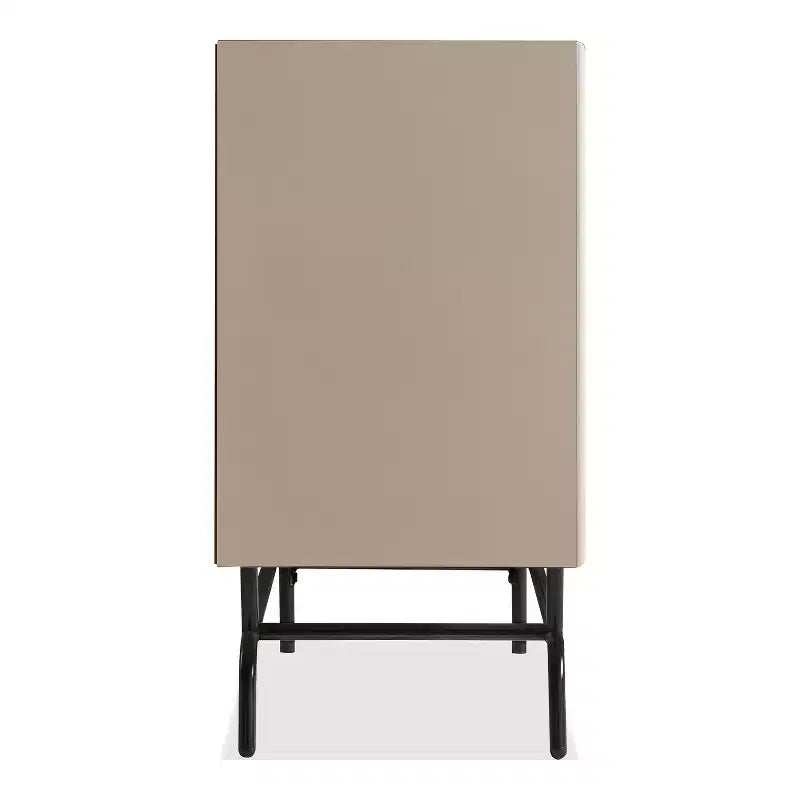 Buffet moderne Heath 60 po avec armoire à vin taupe - miBasics : Console de rangement, 3 tiroirs, 4 étagères fixes