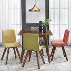 Buylateral Clybourn Table à manger carrée noyer mi-siècle moderne : Style moderne du milieu du siècle, pieds en hévéa, plateau en MDF