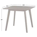 Buylateral Clybourn Table à manger carrée noyer mi-siècle moderne : Style moderne du milieu du siècle, pieds en hévéa, plateau en MDF