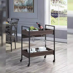 Acme Furniture Chariot de service Jerrick pour bar, fini noyer/noir