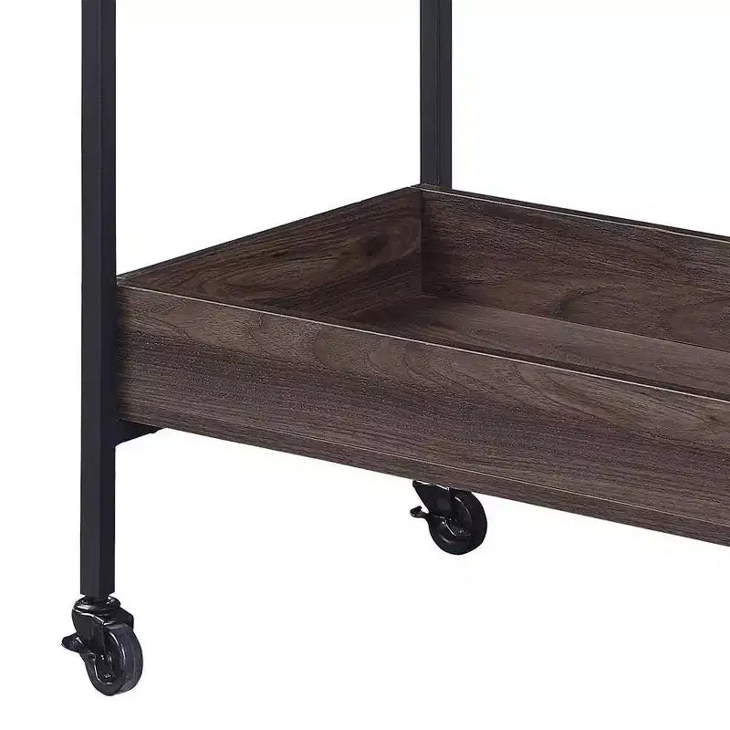 Acme Furniture Chariot de service Jerrick pour bar, fini noyer/noir
