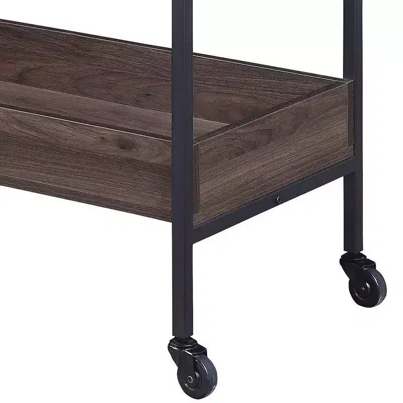 Acme Furniture Chariot de service Jerrick pour bar, fini noyer/noir
