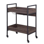 Acme Furniture Chariot de service Jerrick pour bar, fini noyer/noir
