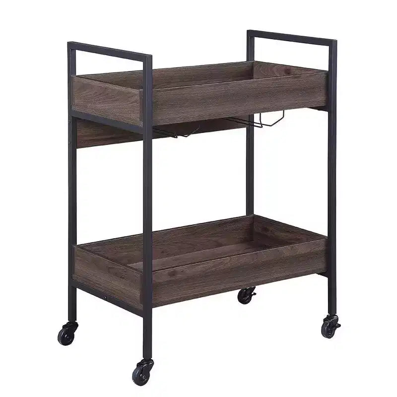 Acme Furniture Chariot de service Jerrick pour bar, fini noyer/noir