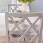 Ensemble de salle à manger rectangulaire 5 pièces hauteur comptoir Shelby gris Powell