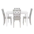 Ensemble de salle à manger rectangulaire 5 pièces hauteur comptoir Shelby gris Powell