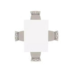 Ensemble de salle à manger rectangulaire 5 pièces hauteur comptoir Shelby gris Powell
