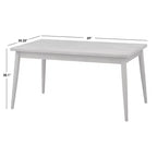 Ensemble de salle à manger Lifestorey 5 pièces en bois massif Carlisle Gris clair : Moderne du milieu du siècle, Bois d'hévéa, Revêtement en polyester, Rembourrage en mousse