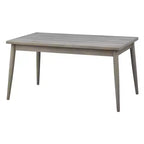 Ensemble de salle à manger Lifestorey 5 pièces en bois massif Carlisle Gris clair : Moderne du milieu du siècle, Bois d'hévéa, Revêtement en polyester, Rembourrage en mousse