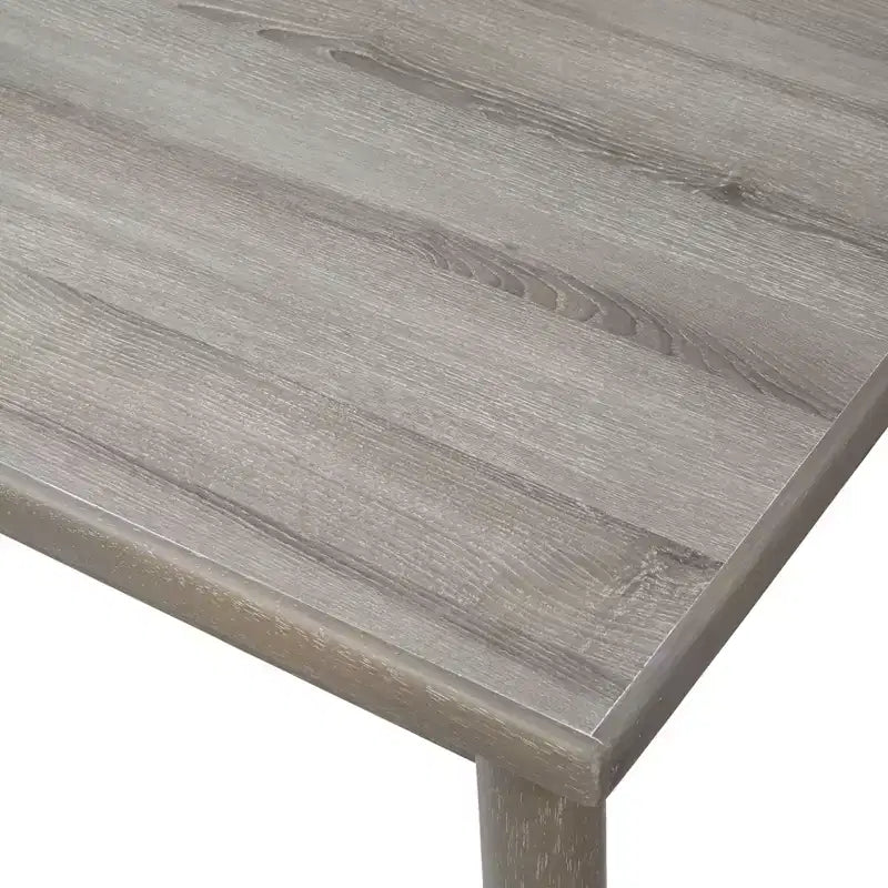 Ensemble de salle à manger Lifestorey 5 pièces en bois massif Carlisle Gris clair : Moderne du milieu du siècle, Bois d'hévéa, Revêtement en polyester, Rembourrage en mousse