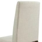 Ensemble de salle à manger 5 pièces Simms avec table ronde de hauteur standard et 4 chaises en noyer - Picket House Furnishings : plateau en verre, revêtement en tissu crème