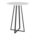 LumiSource Cosmo MDF Counter Table Black Metal/White