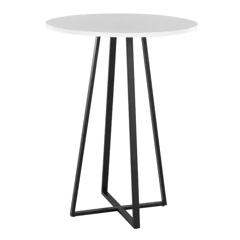 Table de comptoir LumiSource Cosmo en MDF métal noir/blanc