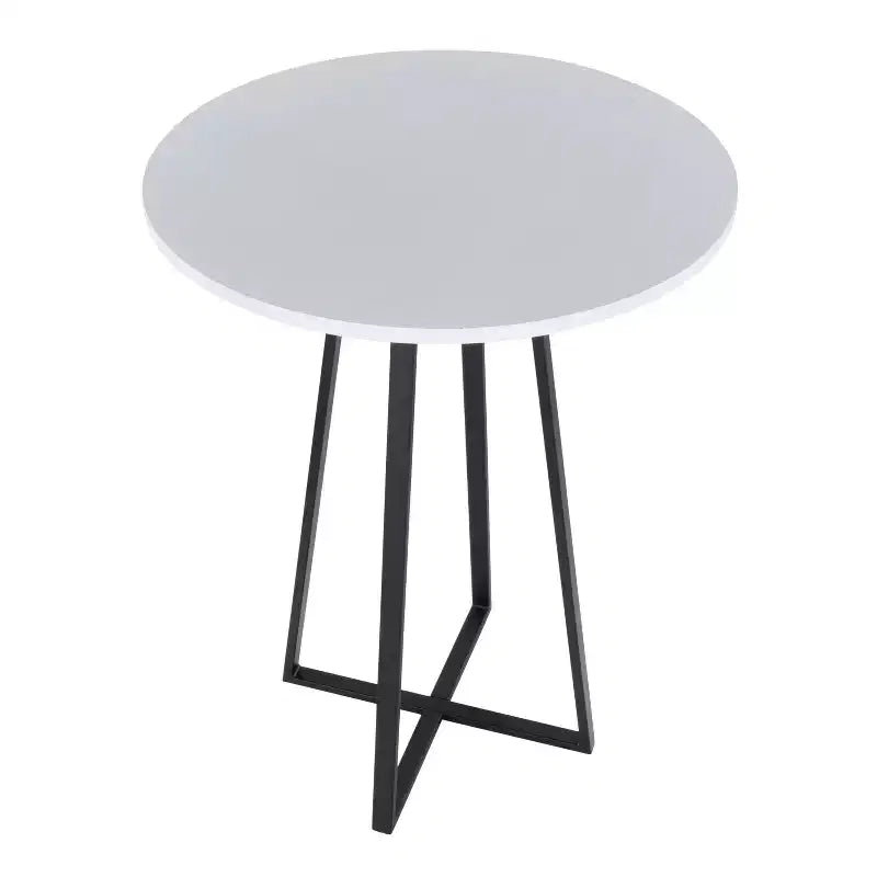 Table de comptoir LumiSource Cosmo en MDF métal noir/blanc