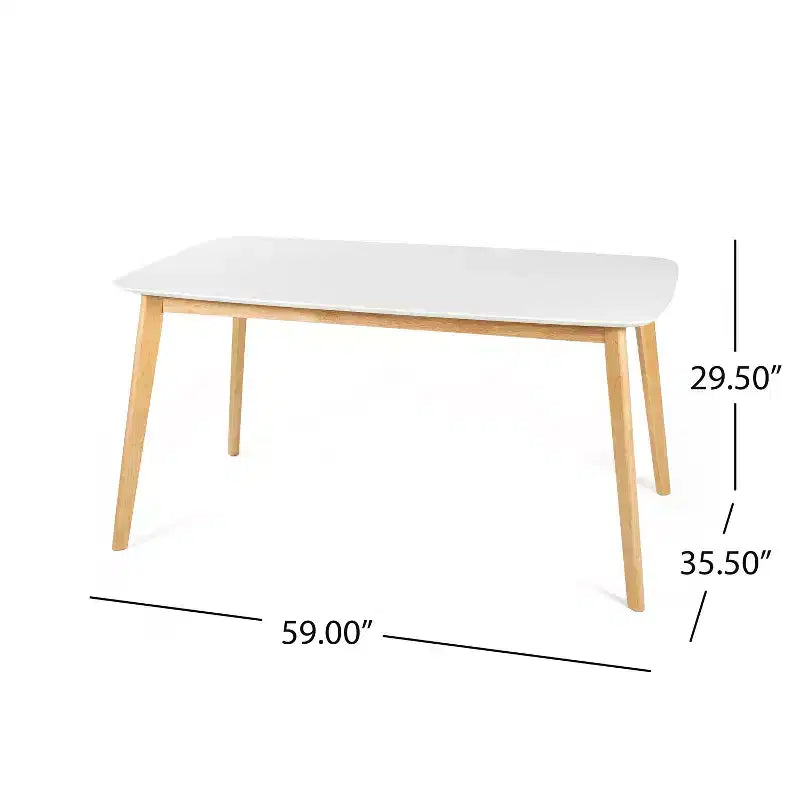 Table de salle à manger Christopher Knight Home Nyala en bois de chêne blanc/chêne naturel