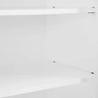 Meuble de rangement blanc Shoreline - Crosley : Étagères réglables, Rangement, Structure en MDF, 4 Portes, 1 Tiroir, 5 Étagères, Meuble de cuisine