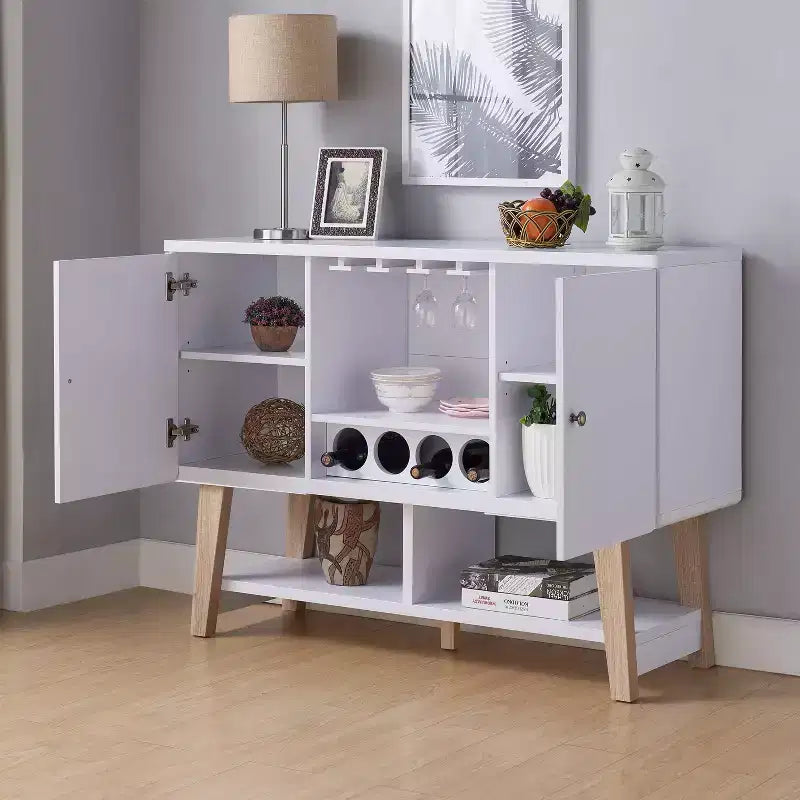 Sfax Ensemble de buffet 4 bouteilles blanc - miBasics
