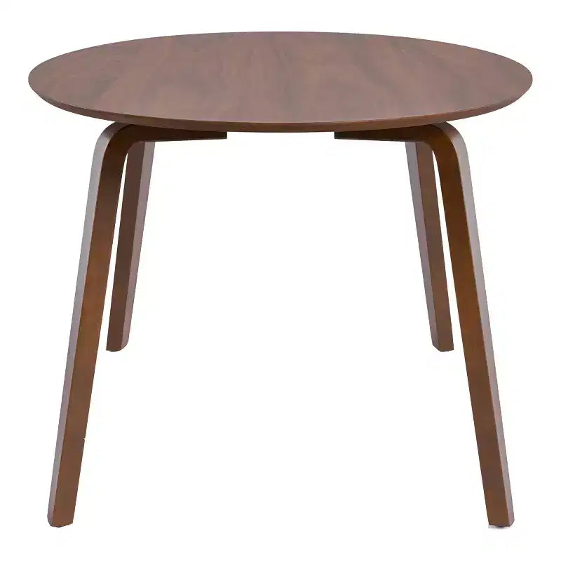 HOMES: Inside + Out Table de salle à manger ovale moderne Sandy Cove du milieu du siècle 71 po Noyer