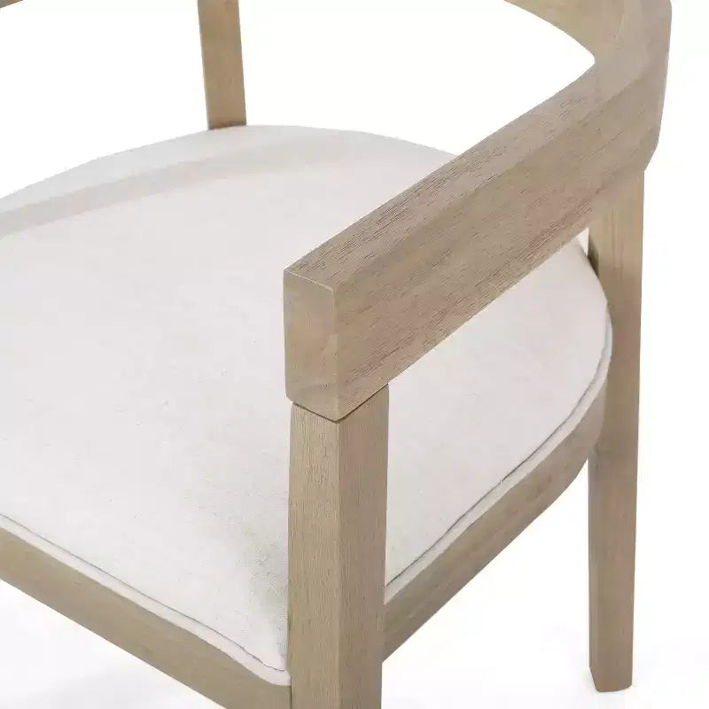 Christopher Knight Home Jasmine, ensemble de salle à manger contemporain 7 pièces avec chaises en bois d'hévéa rembourrées, naturel/beige