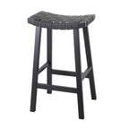 Rustic Birch Barstool Black - Olivia & May: 30" Fixed Height, Wood Frame, Spot Clean