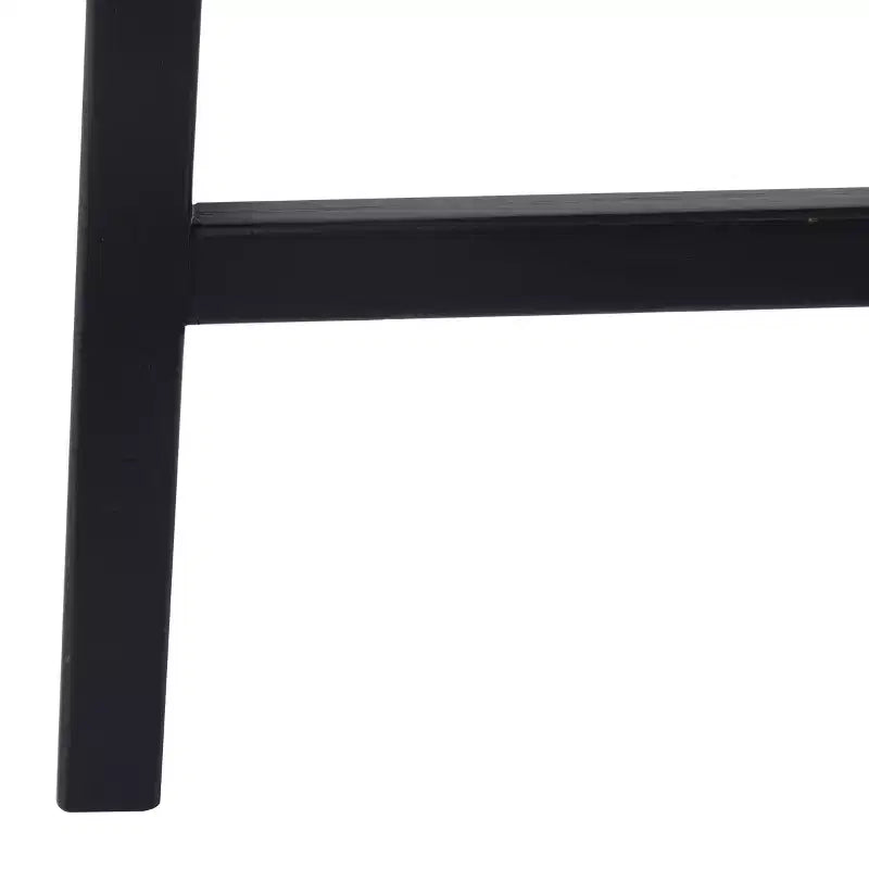 Tabouret de bar rustique en bouleau noir - Olivia & May : Hauteur fixe 76 cm, cadre en bois, nettoyage localisé