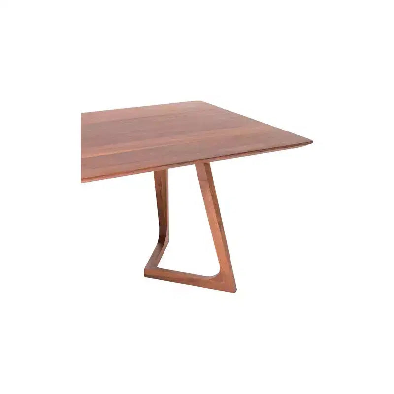 Table de salle à manger rectangulaire en noyer Grizzly Flats - Alder Bay : style moderne, 8 places, piédestal double en bois