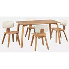 Lifestorey 5pc Sigrid Rectangular Dining Set Natural Light Oak