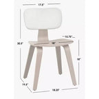 Lifestorey Ensemble de salle à manger rectangulaire 5 pièces Sigrid Chêne clair naturel