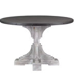 Table à manger ronde Boraam Serrano Blanchi/Brun foncé