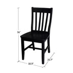 Ensemble de 5 tables doubles de 42 po avec 4 chaises style « Schoolhouse » Noir - International Concepts