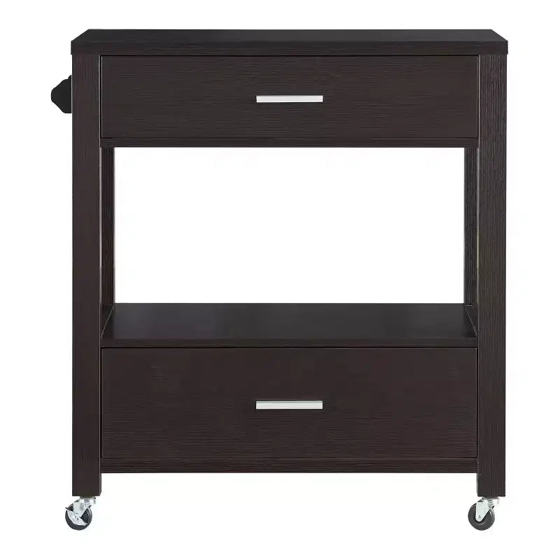 Umberra 2 Drawer Kitchen Cart Red Cocoa - HOMES: Inside + Out: Modern Mobile Island, Storage & Casters