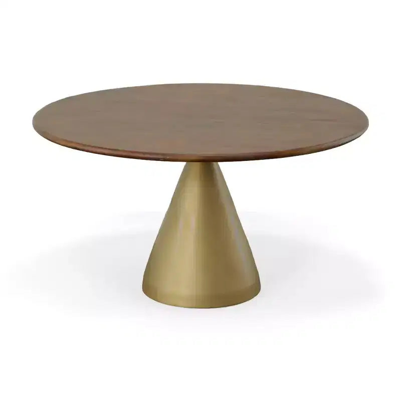 Table de salle à manger sur pied Gio 54 po Or/Orme - Carolina Chair & Table