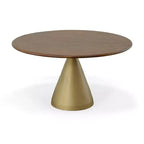 Table de salle à manger sur pied Gio 54 po Or/Orme - Carolina Chair & Table