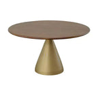 Table de salle à manger sur pied Gio 54 po Or/Orme - Carolina Chair & Table