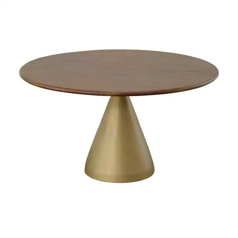 Table de salle à manger sur pied Gio 54 po Or/Orme - Carolina Chair & Table