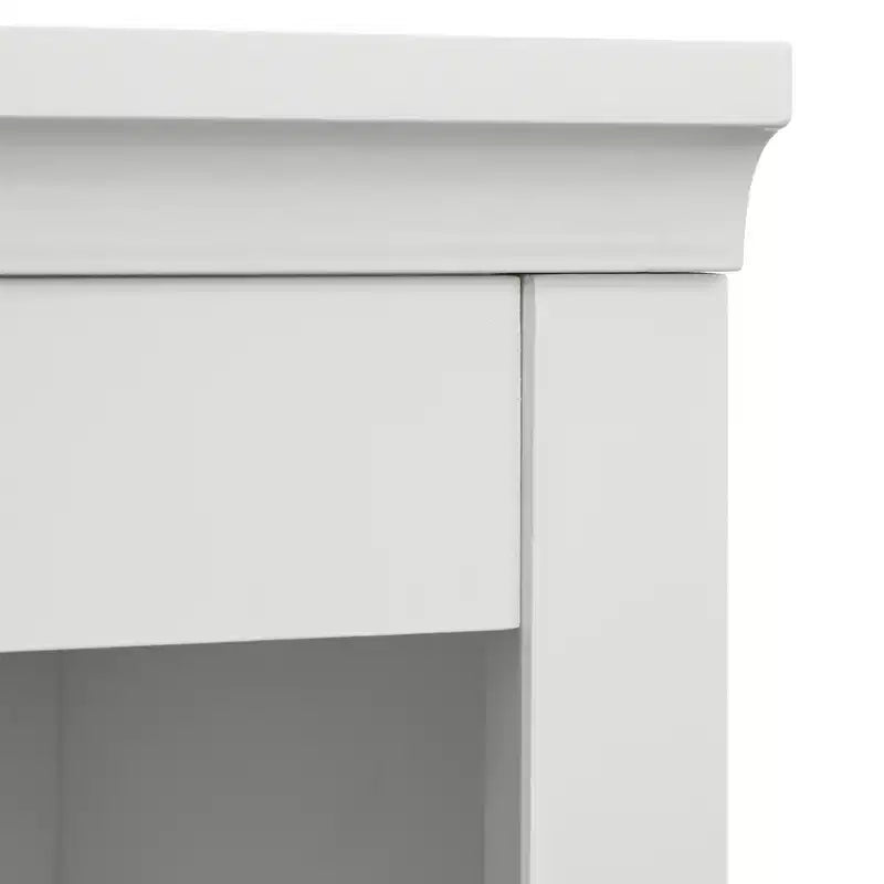 Lifestorey 2 pièces Monza Meuble et vaisselier modulaires avec plateau imitation marbre blanc : style campagnard, plateau imitation marbre, étagères réglables