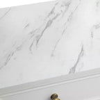 Lifestorey 2 pièces Monza Meuble et vaisselier modulaires avec plateau imitation marbre blanc : style campagnard, plateau imitation marbre, étagères réglables