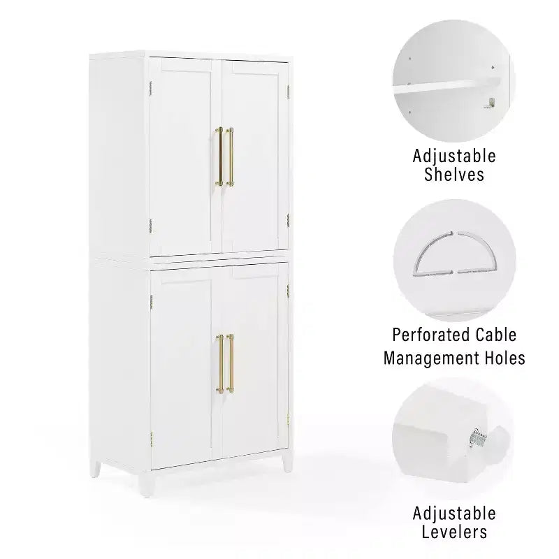 Armoire de cuisine Crosley Roarke 178 cm blanche
