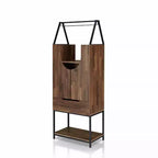 Meuble de rangement pour vins à usages multiples Meluse 24/7 Shop At Home, hickory clair : Buffet de salle à manger élégant, bar et rangement de cave à vin