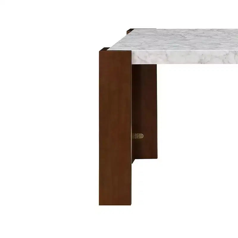 Table à manger Acme Furniture Hettie en pierre technique/finition marron