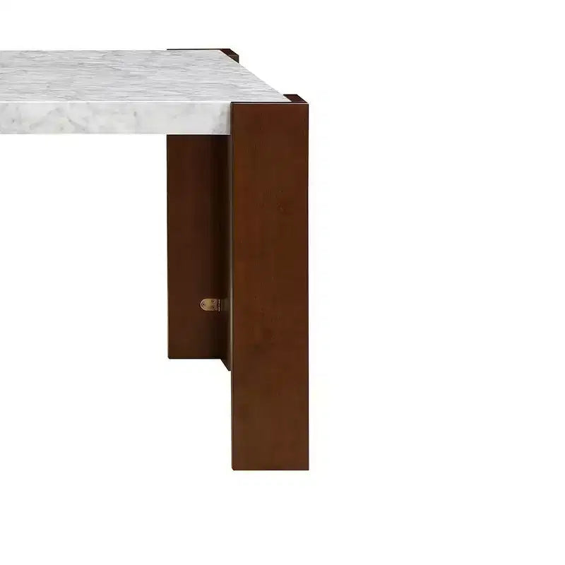 Table à manger Acme Furniture Hettie en pierre technique/finition marron