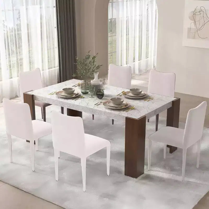 Table à manger Acme Furniture Hettie en pierre technique/finition marron