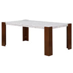 Table à manger Acme Furniture Hettie en pierre technique/finition marron