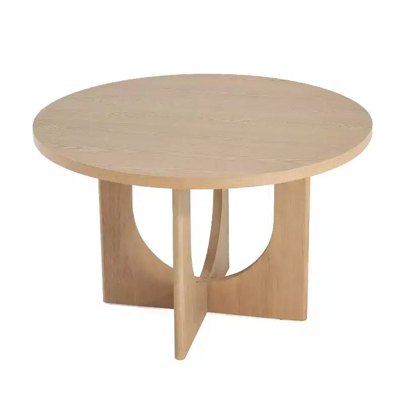 Christopher Knight Home Naomi Table à manger ronde rustique en bois de 48 po avec pieds entrecroisés, couleur naturelle