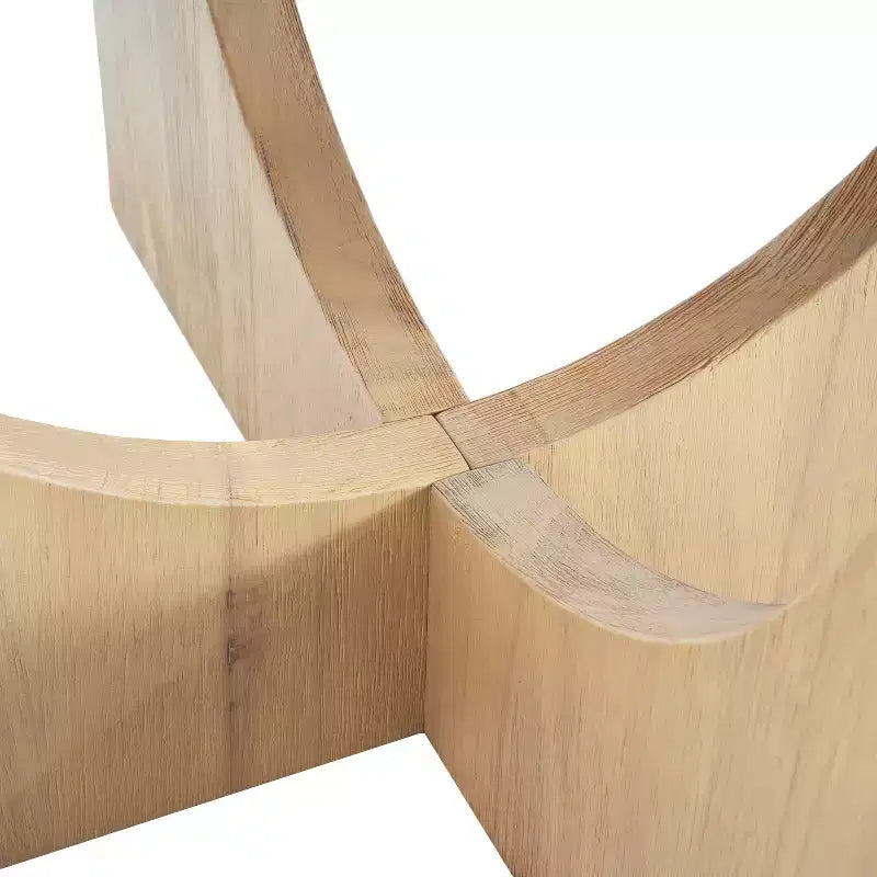 Christopher Knight Home Naomi Table à manger ronde rustique en bois de 48 po avec pieds entrecroisés, couleur naturelle