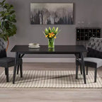 Table à manger rectangulaire Grissom noire - Christopher Knight Home