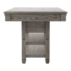 HOMES: Inside + Out 60" Goldspark Transitional 2 étagères Table hauteur comptoir avec tiroirs et casier à vin gris : Table de bar 30 x 60