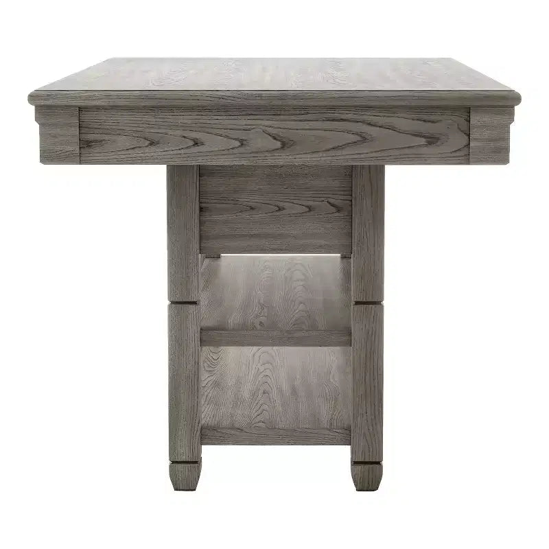 HOMES: Inside + Out 60" Goldspark Transitional 2 étagères Table hauteur comptoir avec tiroirs et casier à vin gris : Table de bar 30 x 60