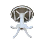 Table à piédestal ronde Ronin de 73,6 cm (29 po) hauteur salle à manger blanc/gris chiné – International Concepts : Bois massif, petit espace